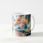 Mug Ambiance romantique Moonlight Watercolor Scène noc (Devant droit)