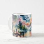 Mug Ambiance romantique Moonlight Watercolor Scène noc (Devant gauche)