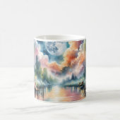 Mug Ambiance romantique Moonlight Watercolor Scène noc (Centre)