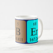 Mug Ambre de nom de table périodique (Devant droit)