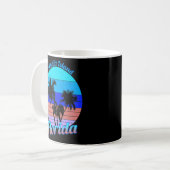 Mug Amelia Island Florida Retro Palm Trees Beach Summe (Devant gauche)