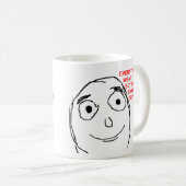 Mug Améliorez que le visage prévu Meme de rage (Devant droit)