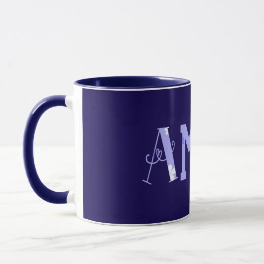 Mug Amen Bible Verse Modern Typography Personalized (Gauche)
