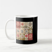 Mug Amen Patchwork Fleur Joyeuses Pâques Jésus Chrétie (Gauche)