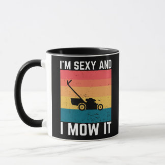 Mug Aménagement de pelouse, Je suis sexy et je le tond