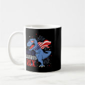Mug Améri Saurus Rex 4 juillet Dinosaure Indépendance (Gauche)