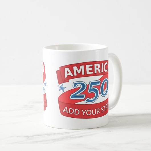 Mug America 250 Add State Independence Anniversary (Devant droit)