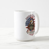 Mug America 250 Fun Patriotic Eagle 4th of July Art (Devant droit)