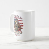 Mug America 250 Fun Patriotic Eagle 4th of July Art (Devant gauche)