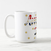 Mug America 250 rouge blanc bleu or  (Gauche)