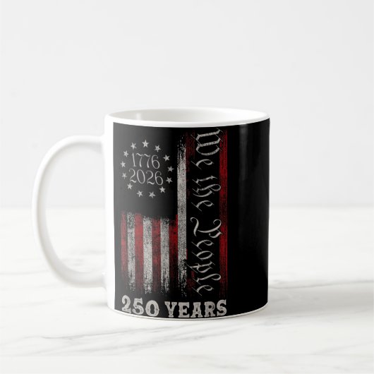 Mug America 250th Birthday Us Flag 250 Years We The Pe (Gauche)