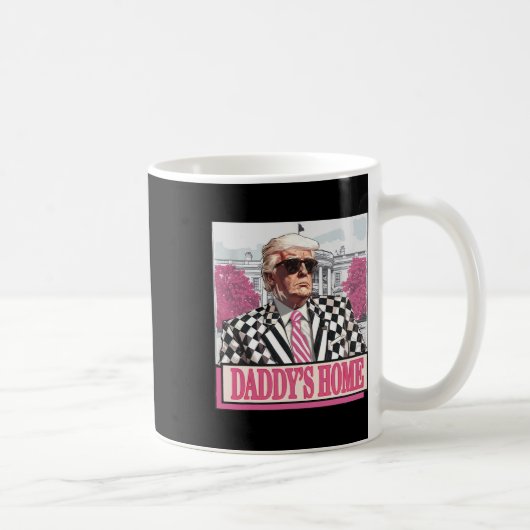 Mug America Back Daddy's Home Funny Pink Donald Trump (Droite)