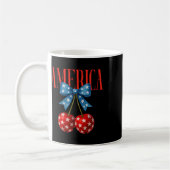 Mug America Cherries Us Drapeau Coquette Bow Cherry 4t (Gauche)