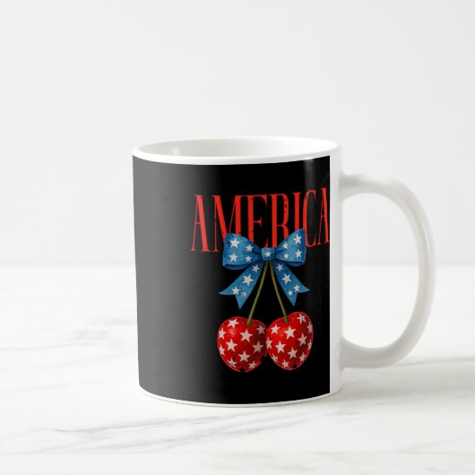 Mug America Cherries Us Drapeau Coquette Bow Cherry 4t (Droite)
