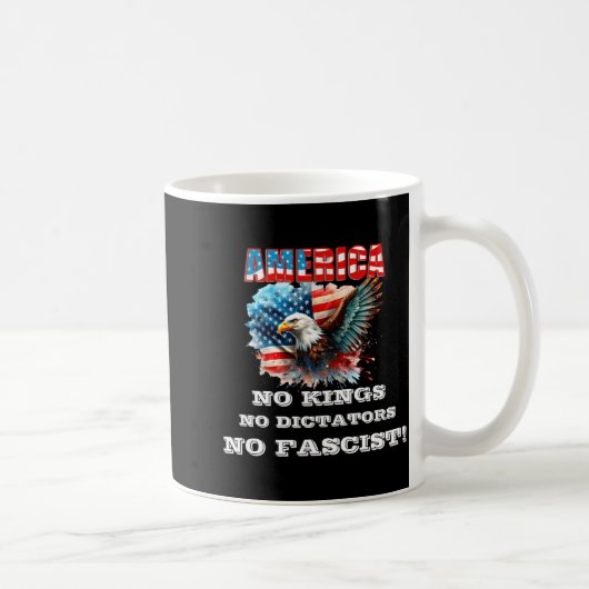 Mug America No Kings No Dictators No Fascist  (Droite)