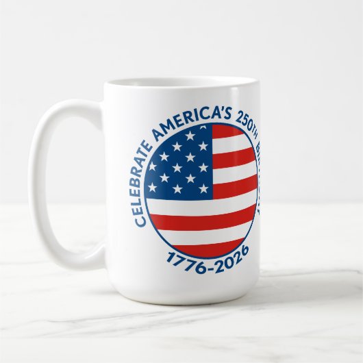 Mug America Semiquincentennial 1776-2026 USA 250 Flag (Gauche)