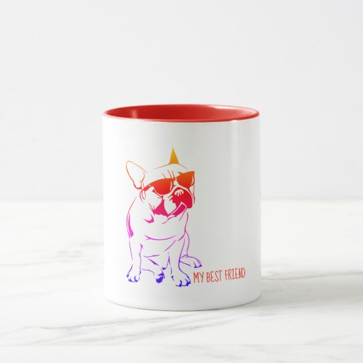 MUG AMÉRICAIN BULLDOG COLORÉ (Centre)