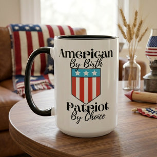 Mug Américain de naissance, patriote par choix Rétro
