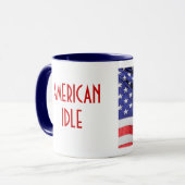 MUG AMÉRICAIN INACTIF avec drapeau américain (Devant gauche)