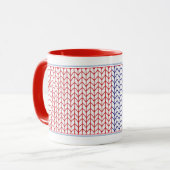 MUG AMÉRICAIN TRICOTÉ Combo Rouge (Devant gauche)