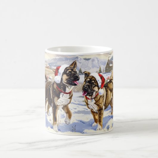 Mug American Akita Christmas (Centre)