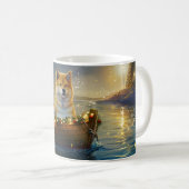 Mug American Akita Christmas Festive Voyage (Devant droit)