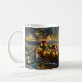 Mug American Akita Christmas Festive Voyage (Gauche)
