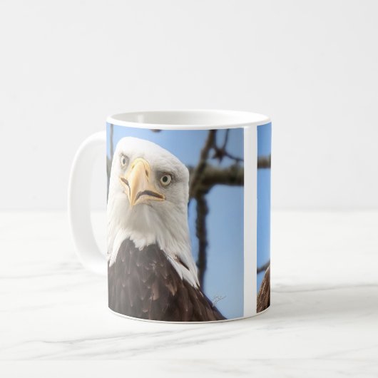 Mug American Bald Eagle Faune amusante (Devant gauche)