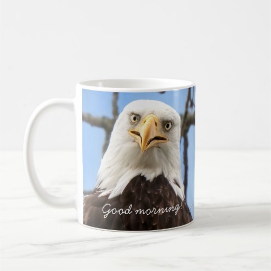 Mug American Bald Eagle Good Morning Funny (Gauche)