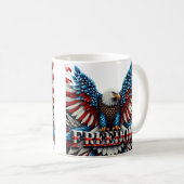 Mug American Bald Eagle Patriotique USA Drapeau Libert (Devant droit)