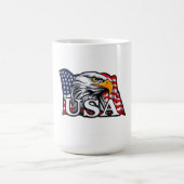 Mug American Bald Eagle with USA Drapeau - Patriotique (Centre)