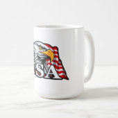 Mug American Bald Eagle with USA Drapeau - Patriotique (Devant droit)