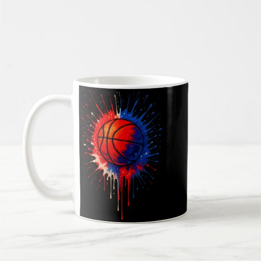 Mug American Basketball Splash Ball Player Team Kids B (Gauche)