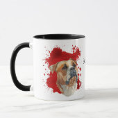 Mug American Bulldog Red Abstrait Arrière - plan (Gauche)