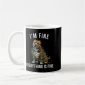 Mug American Bully Christmas I'm Fine Everything Is Fi (Gauche)