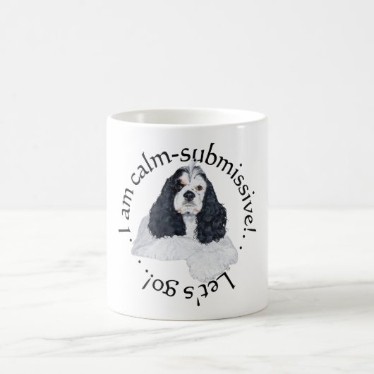Mug American Cocker Spaniel Calme Soumis (Centre)
