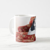 Mug American Cocker Spaniel sur Chaise Rouge (Devant gauche)