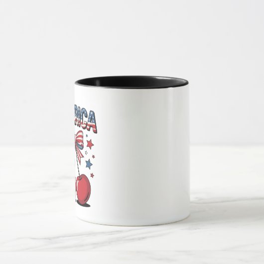 Mug American Coquette Bow Cherche esthétique USA Drape (Centre)