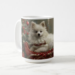 Mug American Eskimo Chien Festif de Noël
