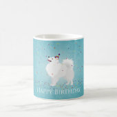 Mug American Eskimo Chien Joyeux Design d'anniversaire (Centre)