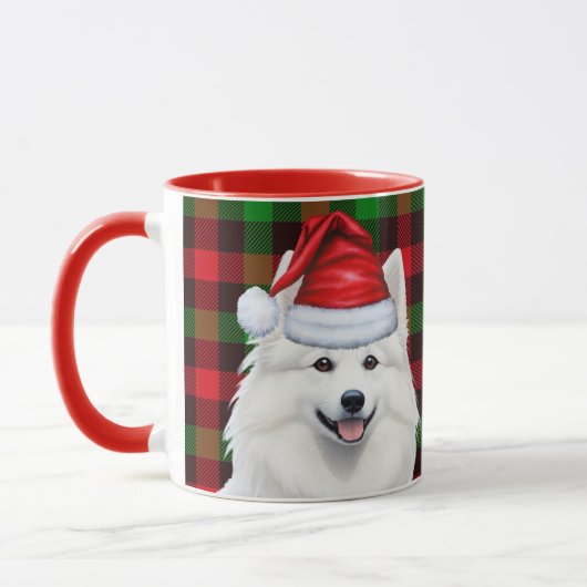Mug American Eskimo Chien vacances Jeu de Noël (Gauche)