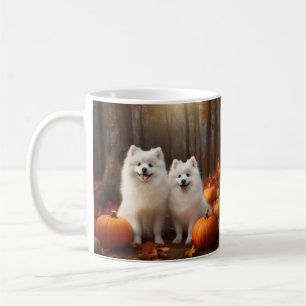 Mug American Eskimo Chiot Automne Citrouille délice