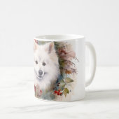 Mug American Eskimo Christmas Wreath Festive Pup (Devant droit)