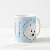 Mug American Eskimo Dog Painting - Original Dog Art (Devant droit)