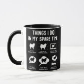 Mug American Eskimo Things Do Spare Time Drôle Chien (Gauche)