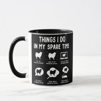 Mug American Eskimo Things Do Spare Time Drôle Chien