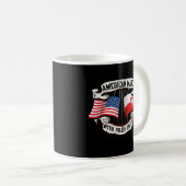 Mug American Fabriqué polonais pièces Solidarité Polog (Devant droit)