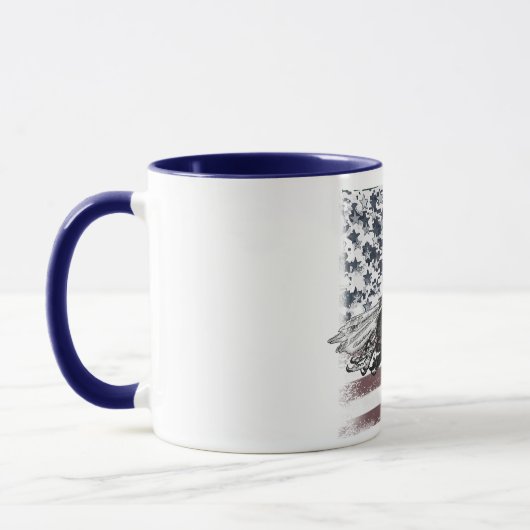Mug American Flag Bald Eagle USA (Gauche)