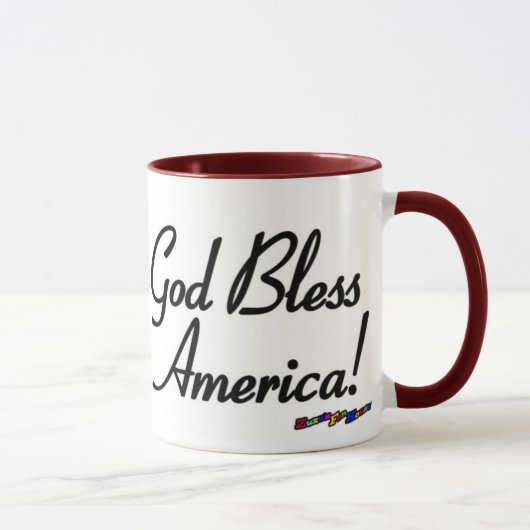 Mug American Flag - Dieu bénisse l'Amérique! (Droite)