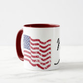 Mug American Flag - Fabriqué en Amérique! -usagé (Devant gauche)